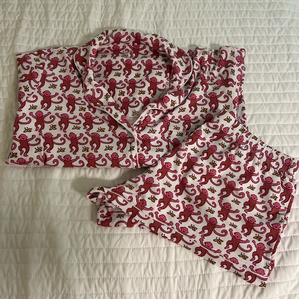 Roller Rabbit Pink Monkey Pjs